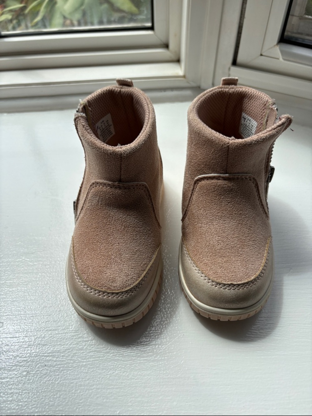 Stride Rite Girls' Suede Ankle Boots in Dusty Pink